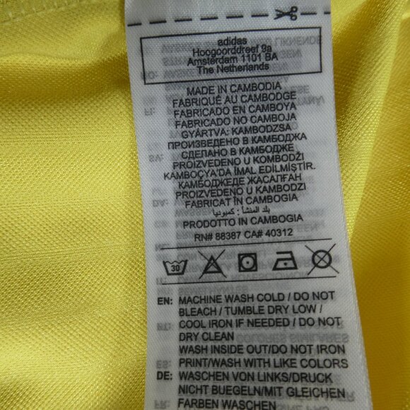 Adidas Women’s Retro Football-Inspired Jersey Tee JY3544 – Medium – Pure Sulfur - Picture 9 of 10